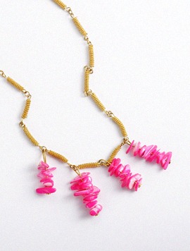 Pink coral necklace